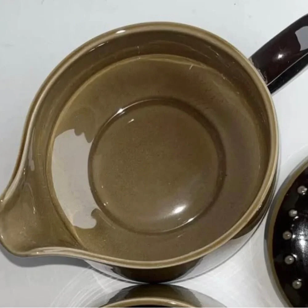 Sugar Bowl With Lid And Creamer Franciscan Discovery Tahiti Mid Century Made USA